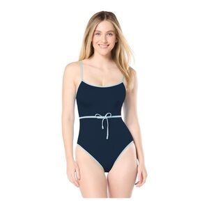 kate spade new york Belted One-Piece Swimsuit in Blazer Blue NWT